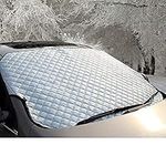 Heavy Duty Car Windscreen Cover For Ice Frost Snow Windshield Protector Sun Shade Van 4X4 SUV - 100% Scratch Free Unlike Magnetic Covers(147x100cm)