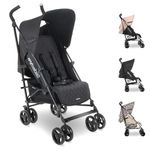My Babiie MB01 Stroller - from Birth to 4 Years (22kg), Lightweight & Compact Umbrella Fold, Travel Buggy for Toddlers - Black