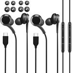 USB C Headphone for Samsung Galaxy S24, in-Ear Stereo USB Type C Earphones with Samsung Galaxy S24 S23 S22 S21 S20 Ultra,A54,Note 20+ - Designed by AKG Wired Earbuds with Microphone Volume Control