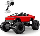 Cybertruck RC Cars Alloy Truck 1:8 Metal Big Remote Control Car 2.4 GHz 36KPH -4WD All Terrain RTR Trucks Aluminum Shock Climbing 45° angles Sound&Light Effect with Super Long Battery Life Ideal Gidt