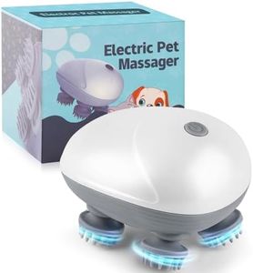 Electric Pet Massager for Dogs and Cats, Cordless Handheld Tool with 4 Massage Heads and 96 Massage Nodes, Back Scratcher for Relieving Tension, Tight Muscles, and Stiffness