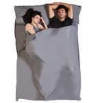 Sleeping Bag Liner - Adult Sleep Sack & Travel Sheets for Backpacking, Hotels Hostels Lightweight Single Double Camping Liners Comfortable