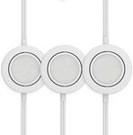 GETINLIGHT 2.75" Wide 2700K Swivel and Dimmable Wired LED Puck Lights Kit, Plug-in or Hardwired Installation, Recessed or Surface Mounted, White Finished, Set of 3, IN-0107-3