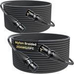 XLR Cables 50ft 2 Pack, Professiona