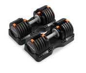 55 lb Select-a-Weight Dumbbell Pair, Black