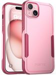 Poetic Neon Series iPhone 15 Case, Dual Layer Heavy Duty Tough Rugged Light Weight Slim Shockproof Protective Drop Protection Phone Case 2023 New Cover for iPhone 15 (6.1 Inch), LightPink