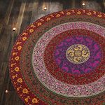 Hippie Round Beach Tapestry Indian Roundie Decorative Tablecloth 72 Inch Multi Color Yoga Mat Mandala Rug Boho Bohemian Circle Tapestries