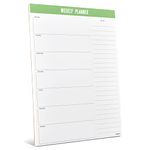 Magnetic Innovations Weekly Desk Planner/Notepad, Organise Your Week, Tear Off List, Magnetic Backing for Fridge Mounting, 54 Sheets 100gsm Paper, 17x25cm, Home or Office Use