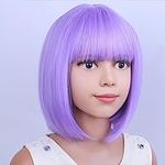 PATTNIUM Kids Purple Wig Child Purp