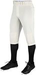 CHAMPRO boys Triple Crown Knicker Style Youth Baseball Pants in Solid Color with Reinforced Sliding Areas , Natural, Large