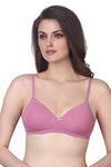 VSTAR Angelina Women's Nylon Knitted Heavily Padded Wire Free t-Shirt Bra (Wild Rose, 38B)