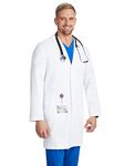 White Lab Coat Men 6 Pocket Full Length Healing Hands 5151 Luke Mens Lab Coat The White Coat Minimalist Collection White M