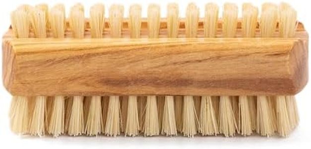 Eco Bath London Natural Nail Brush - Eco-Friendly Double-Sided Nail Cleaning Brush with Firm and Soft Cactus Bristles for Manicure and Pedicure