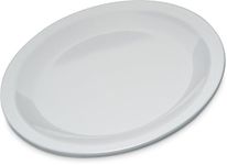 Carlisle KL20402 Kingline Melamine Pie Plate, 6-7/16" Diameter x 0.64" Height, White (Case of 48)