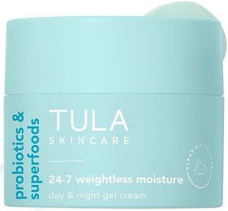 TULA Skincare 24-7 Weightless Moisture, Gel Cream Face Moisturizer for Oily Skin & Large Pores with Prebiotic Extracts, Hyluronic Acid, & Niacinamide, 1.5 OZ