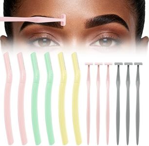 Eyebrow Razors w/Dermaplane Razors Set - Japanese Blades Razors - Small Face Razors for Peach Fuzz and Fine Hair, Multipurpose Exfoliating Dermaplaning Tools for Men, 12 Packs