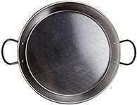 Vaello La Valenciana Stainless Steel Valentine Paella Pan, 34 Cm, Steel, Silver