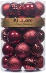 KI Store Burgundy Christmas Balls 3