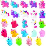 Unicorn Mochi Squishy Toys Party Bag Fillers for Kids,24Pack Mini Unicorn Stress Squeeze Toy Moochies Squishies Fidget Squishy Toy Moji Toys for Kid Girls Boys Birthday Gift Bags Fillers Party Favors