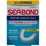 Sea-Bond Denture Adhesive Seals Lowers, Original - 30 ea., Pack of 6