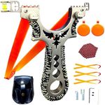 JFHH Slingshot for Hunting Sling Shot Set for Adults，Sling Shot Gun with Aiming,Pocket Size Design - Ideal for Hunting, Shooting, Fishing, Squirrel,Hunting Slingshot for Catapult Game, Outdoor