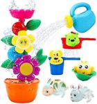 EagleStone 7 PCS Toddler Bath Toy Set,Bath Toys for Toddlers Kids Bathtub Toy Water Tub Toys for Shower Bath Time Toys to Boys Girls Baby Kids Infant Preschool Learning Gift