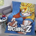 Coco Moon Dragon Ball Z Fleece Blanket | Official Dragonball Z Merchandise Blanket For Bed, Blanket For Sofa, Camping Blanket - Suitable for Kids Adults