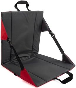 TOMVAES Foldable Beach Lounger Stadium Chair Beach Floor Chair with Back Support, Adjustable Straps, Water-Resistant, Grey