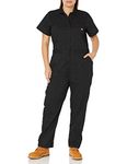 Dickies Women's Plus Size Flex Short Sleeve Coverall, Black, 2X