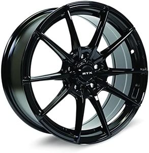 RTX SL01 Alloy Wheel Rim Gloss Black Size 17x7.5 Inch, Bolt Pattern 5x114.3,Offset 40, Center Bore 73.1 Center Caps Included, Lug Nuts NOT included (priced individually)
