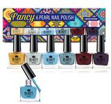 Beauty4Britain Set of 6 Pearl Nail Polish 6 Modern Pearl Shades Classic Colours Art Gift Box Fancy