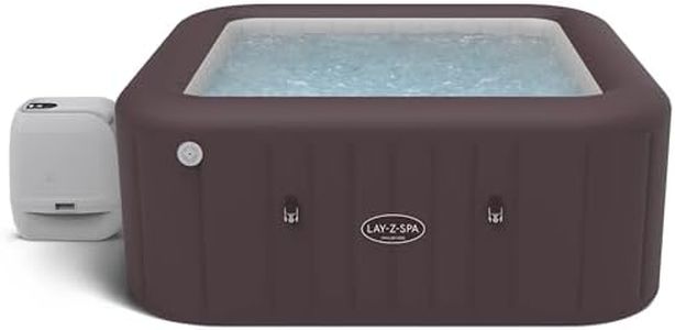 Bestway Lay-Z-Spa Maldives, Integrated EnergySense, 8 HydroJet Pro Massage System Inflatable Hot Tub with LED Lights, Foot Massager, 5-7 Person