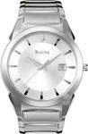 Bulova Classic Quartz Men's Watch, Stainless Steel, Silver-Tone (Model: 96B015)