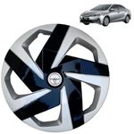 PRIGAN Wheel Cover for Corolla Altis Silver Black Wheel Cover 16" for Corolla Altis (Set of 4 Pcs) (Press Fitting) Model Name- Magnite DC 16