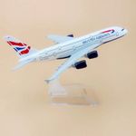 AmigozZ Diecast Aeroplane Scale Model only for Display, Size -16 cm-A380 British (British Airways)