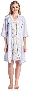Casual Nights Women's Sleepwear 2 Piece Nightgown and Robe Set - Purple - X-Large