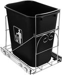 Ormeli Pull Out Trash Can Under Cabinet, Adjustable Garbage SlideOut Shelf for Kitchen, Roll-Out Sliding Rack for Waste Can Under Kitchen Sink/Panty, Trash Can Not Included