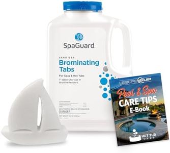 SpaGuard® Brominating Tablets 4.5lb Hot Tub Bromine Sanitizer Tabs (4.5lb) with LeisureQuip ScumBoat & LeisureQuip Digital Hot Tub Care Ebook