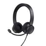 Trust Ayda On-Ear USB PC Headset with ENC Noise Cancelling Microphone, Lightweight Design, 65% Recycled Plastic, 1.8m Cable, Wired USB C Headphones with Mic for Computer, Laptop, Mac, Teams - Black