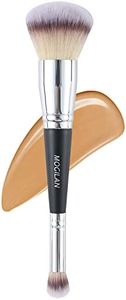 MOGILAN Makeup Brush Dual Ended Professional Foundation Brush For Liquid Makeup&Concealer Brush Under Eye for Flawless liquid Powder Foundation Blending,Buffing Large Fluffy Face Brush