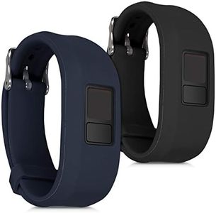 kwmobile Bracelet compatible avec Garmin Vivofit 3 bracelet - 2x bracelet de rechange en silicone pour fitness tracker