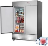 Commercial Freezer 54"W 2 Door Stai