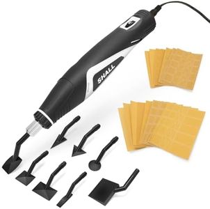 SHALL Mini Pen Sander, 12V Electric Reciprocating Sander with 4 Adjustable Speed, Compact Pen Sander Tool with 8 Sanding Heads and 18 Sanding Sheets for Polishing, Finishing, DIY Crafts