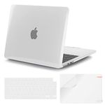 iCasso Compatible for MacBook Air 13"/33 cm Case 2022 Release A2681 M2 with Liquid Retina Display and Touch ID, Mac Air 13.6'' Hard Plastic Shell, TPU Keyboard Skin Cover&Screen Protector(Clear)