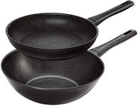 Zwilling J.A. Henckels Marquina Non-Stick 9.5" Frypan and 12" Wok 2 Piece Set - with Duraslide Granite Non-Stick Coating