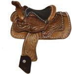 AJ Tack 2 Inch Decorative Western Saddle Dark Brown