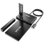 Unitek M.2 NVMe SSD Enclosure Adapter – 10 Gbps Hard Drive Reader Tool Free Pcie NVMe Adapter External USB 3.2 M2 SATA Case Converter Supports M Key Any Sizes M.2 2.5" /3.5" SATA Solid State Drive