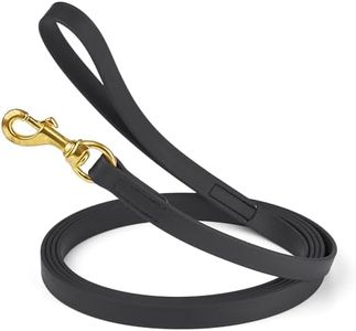 Viper Biothane K9 Working Dog Leash Waterproof Lead for Tracking Training Schutzhund Odor-Proof Long Line with Solid Brass Snap for Puppy Medium and Large Dogs, 15ft Black