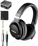 Takstar Pro82 On-Ear Wired Studio Monitor Headphones, 3 Levels of Bass Adjustment Hifi Stereo Dynamic Noise Cancelling Headphone, 10Hz-20kHz Frequency Response for Studio Recording Monitoring Music