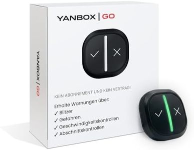 YANBOX GO Smarter CO Driver fürs Auto, Echtzeit Warnungen vor Blitzern, Abschnittskontrollen,Gefahren und Unfälle, LED Lichtanzeige, wiederaufladbar, europaweit, App erforderlich, Android, iOS